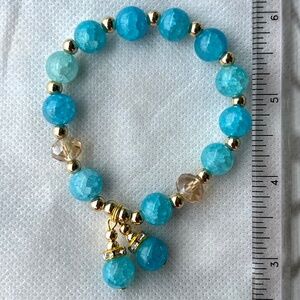 Tiffany Blue Glass Bead Bracelet